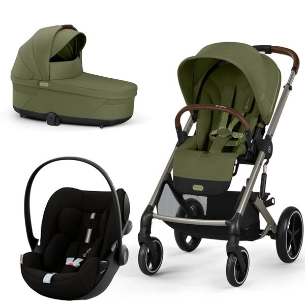 Carucior Cybex, Balios S Lux 3 in 1 TPE, Moss Green, Culoare: Verde