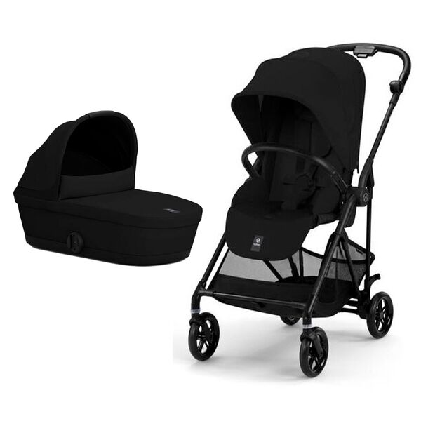 Carucior Cybex Melio Carbon 2 in 1, Magic Black, Culoare: Negru
