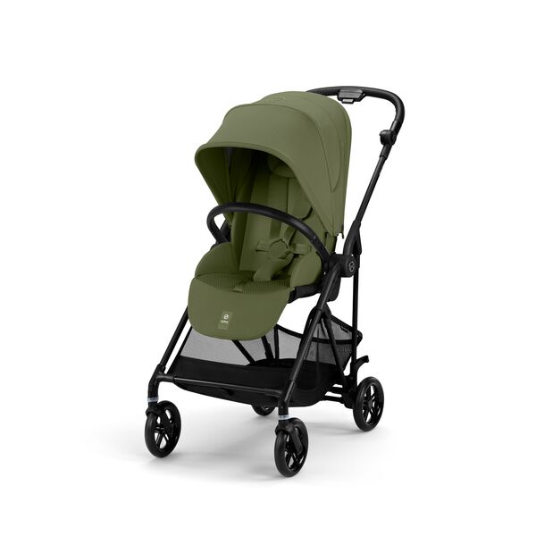Carucior Cybex Melio Carbon B 3 in 1, Moss Green, cu scoica auto Cloud G i-Size, Culoare: Verde