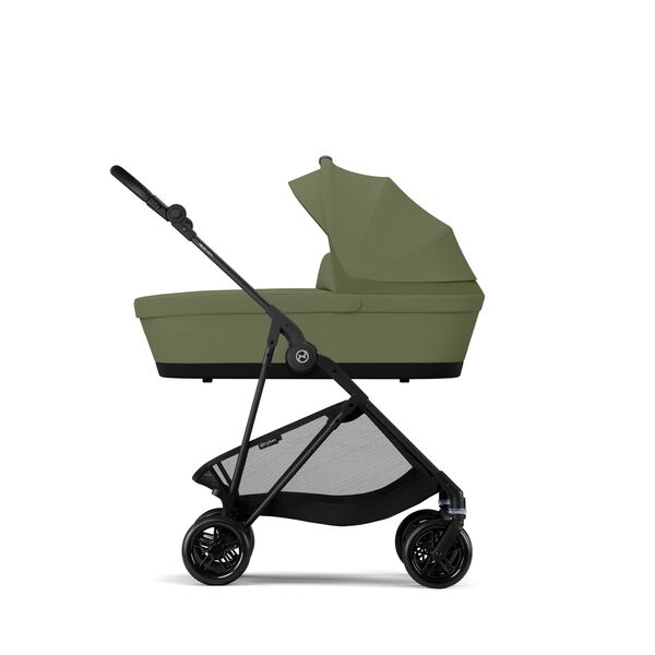 Carucior Cybex Melio Carbon B 3 in 1, Moss Green, cu scoica auto Cloud G i-Size, Culoare: Verde