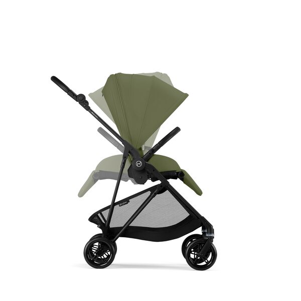 Carucior Cybex Melio Carbon B 3 in 1, Moss Green, cu scoica auto Cloud G i-Size, Culoare: Verde