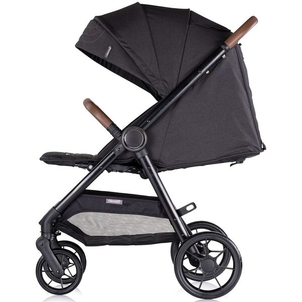 Carucior sport Chipolino Ultera cu husa picioare blackberry, Culoare: Negru