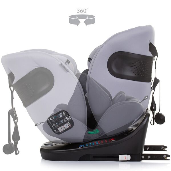 Scaun auto Chipolino Motion I-Size 40-150 cm granite cu sistem Isofix, Culoare: Gri
