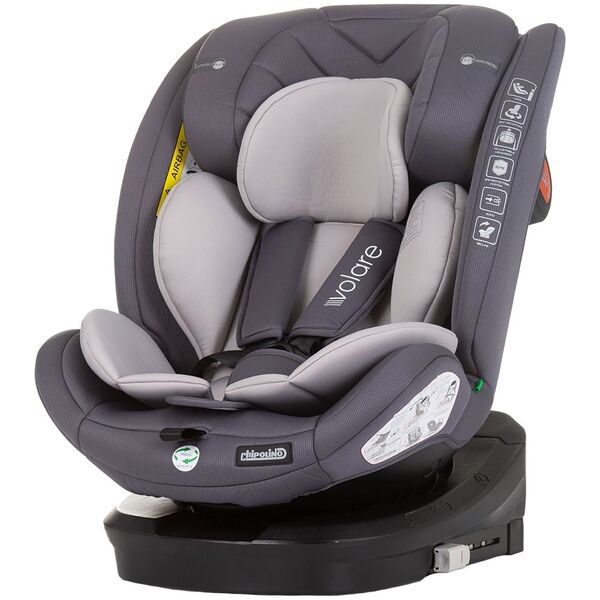 Scaun auto Chipolino Volare I-Size 40-150 cm granite cu sistem Isofix, Culoare: Gri