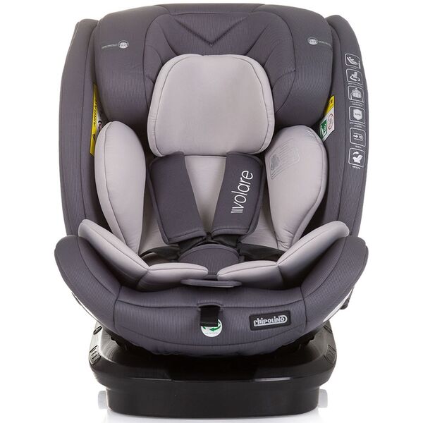 Scaun auto Chipolino Volare I-Size 40-150 cm granite cu sistem Isofix, Culoare: Gri