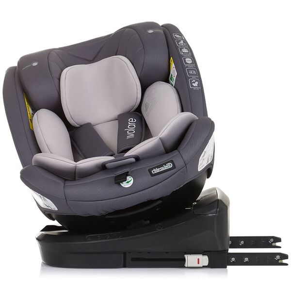 Scaun auto Chipolino Volare I-Size 40-150 cm granite cu sistem Isofix, Culoare: Gri