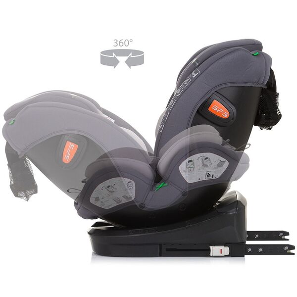 Scaun auto Chipolino Volare I-Size 40-150 cm granite cu sistem Isofix, Culoare: Gri
