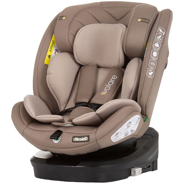 Scaun auto Chipolino Volare I-Size 40-150 cm macadamia cu sistem Isofix, Culoare: Bej