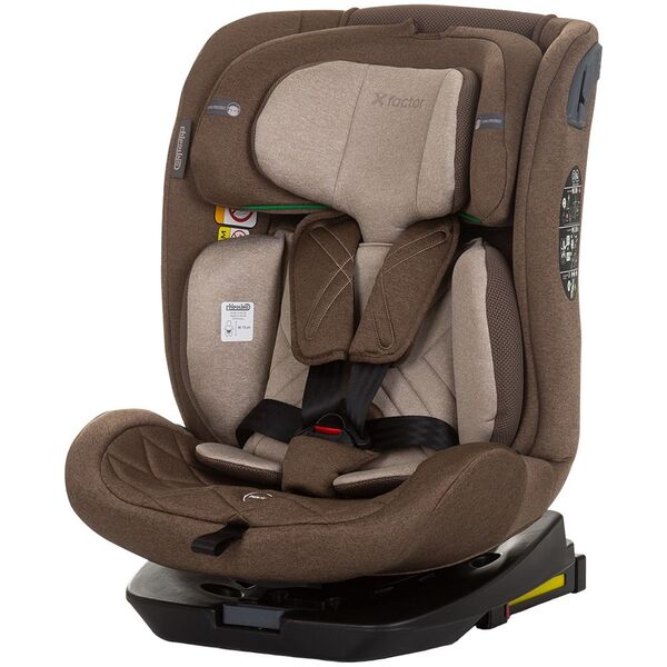 Scaun auto Chipolino X Factor I-Size 40-150 cm macadamia cu sistem Isofix, Culoare: Maro