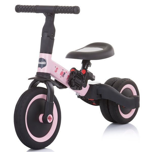 Tricicleta si bicicleta Chipolino Smarty 2 in 1 light pink, Culoare: Roz