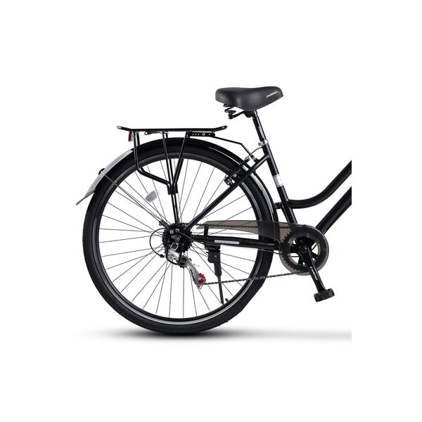 Bicicleta Trekking Carpat Altay C28262G Roti 28", Echipare Shimano, 7 Viteze, Maneta Rotativa, Cos fata, Negru/Gri