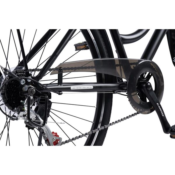 Bicicleta Trekking Carpat Altay C28262G Roti 28", Echipare Shimano, 7 Viteze, Maneta Rotativa, Cos fata, Negru/Gri