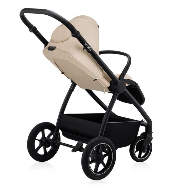Carucior 2 in 1, Lionelo, Meril, Cu landou si scaun cu dimensiune XL, Reversibil, Cu sistem de ventilatie 3D, Cu accesorii, Pana la 22 kg, Conform cu EN1888-1 EN1888-2, EN1466, Bej, Culoare: Bej