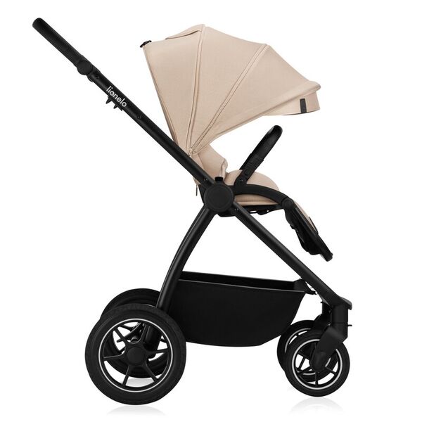 Carucior 2 in 1, Lionelo, Meril, Cu landou si scaun cu dimensiune XL, Reversibil, Cu sistem de ventilatie 3D, Cu accesorii, Pana la 22 kg, Conform cu EN1888-1 EN1888-2, EN1466, Bej, Culoare: Bej