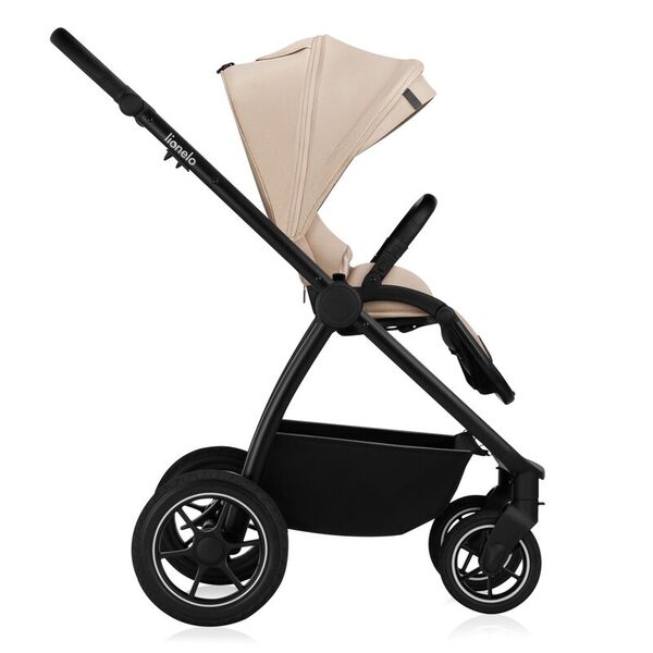 Carucior 2 in 1, Lionelo, Meril, Cu landou si scaun cu dimensiune XL, Reversibil, Cu sistem de ventilatie 3D, Cu accesorii, Pana la 22 kg, Conform cu EN1888-1 EN1888-2, EN1466, Bej, Culoare: Bej