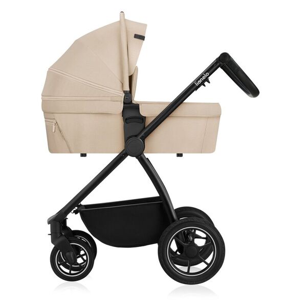 Carucior 2 in 1, Lionelo, Meril, Cu landou si scaun cu dimensiune XL, Reversibil, Cu sistem de ventilatie 3D, Cu accesorii, Pana la 22 kg, Conform cu EN1888-1 EN1888-2, EN1466, Bej, Culoare: Bej