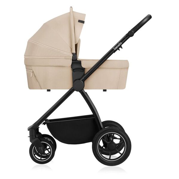Carucior 2 in 1, Lionelo, Meril, Cu landou si scaun cu dimensiune XL, Reversibil, Cu sistem de ventilatie 3D, Cu accesorii, Pana la 22 kg, Conform cu EN1888-1 EN1888-2, EN1466, Bej, Culoare: Bej