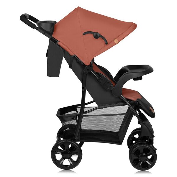 Carucior sport, Lionelo, Emma Plus, Cu tavita, 2 Suporturi pentru pahar, Geanta accesorii, Conform cu standardul european de securitate EN1888-1, Roz, Culoare: Roz