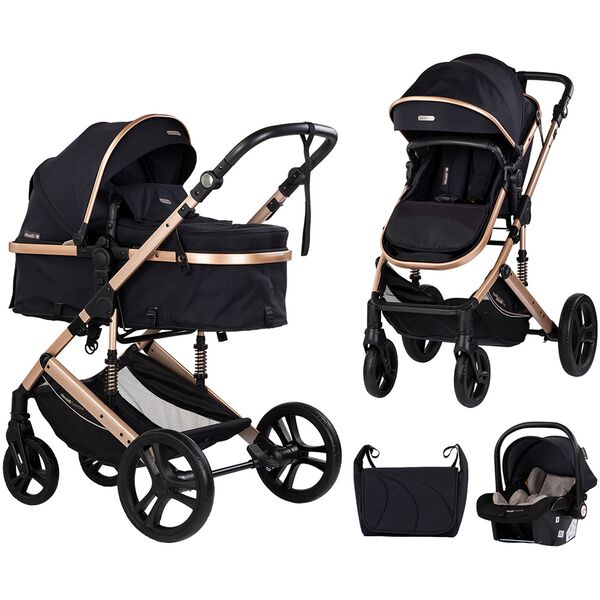 Carucior Chipolino Amore 3 in 1 noir, Culoare: Negru