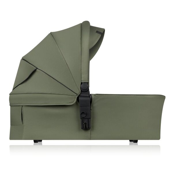 Carucior 3 in 1, Lionelo, Amber Plus, Cadru aluminiu, Cu landou intarit si salteluta moale, Cu scoica auto testata ADAC, Reversibil, Maner ajustabil, Cu accesorii, Cu ventilatie panoramica 3D, Pana la 22 kg, EN1888-1, EN1888-2, EN1466, ECE R129, Verde, Culoare: Verde