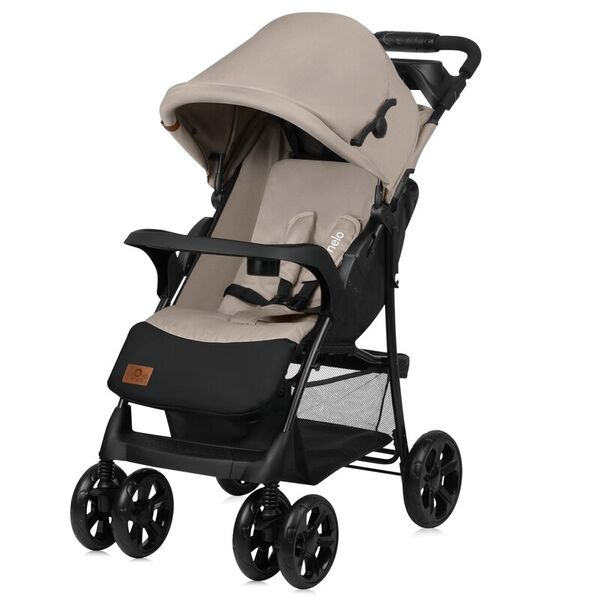 Carucior sport, Lionelo, Emma Plus, Cu tavita, 2 Suporturi pentru pahar, Geanta accesorii, Conform cu standardul european de securitate EN1888-1, Bej, Culoare: Bej