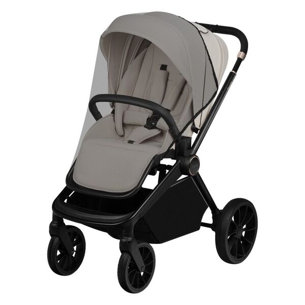 Carucior sport, Lionelo, Mika Plus, Cadru din aluminiu, Copertina XXL, Spatar reglabil in 3 pozitii, Cu accesorii, Pana la 22 kg, 6-48 luni; EN1888-1, EN1888-2 EN1466, Bej, Culoare: Bej