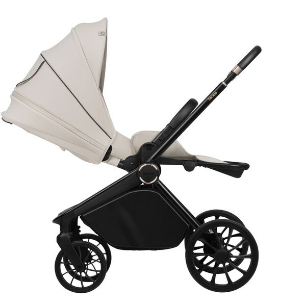Carucior sport, Lionelo, Mika Plus, Cadru din aluminiu, Copertina XXL, Spatar reglabil in 3 pozitii, Cu accesorii, Pana la 22 kg, 6-48 luni; EN1888-1, EN1888-2 EN1466, Bej, Culoare: Bej