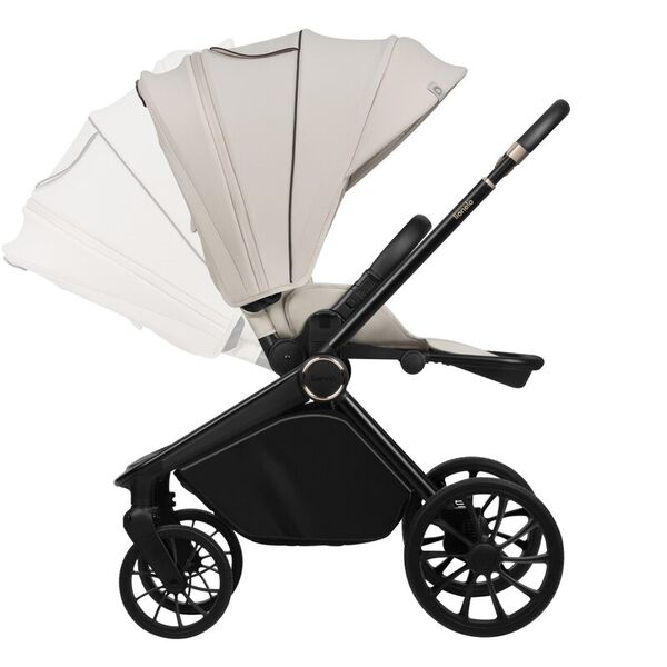 Carucior sport, Lionelo, Mika Plus, Cadru din aluminiu, Copertina XXL, Spatar reglabil in 3 pozitii, Cu accesorii, Pana la 22 kg, 6-48 luni; EN1888-1, EN1888-2 EN1466, Bej, Culoare: Bej