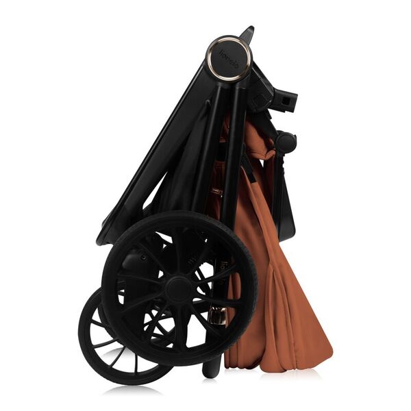 Carucior sport, Lionelo, Mika Plus, Cadru din aluminiu, Copertina XXL, Spatar reglabil in 3 pozitii, Cu accesorii, Pana la 22 kg, 6-48 luni; EN1888-1, EN1888-2 EN1466, Maro, Culoare: Caramiziu