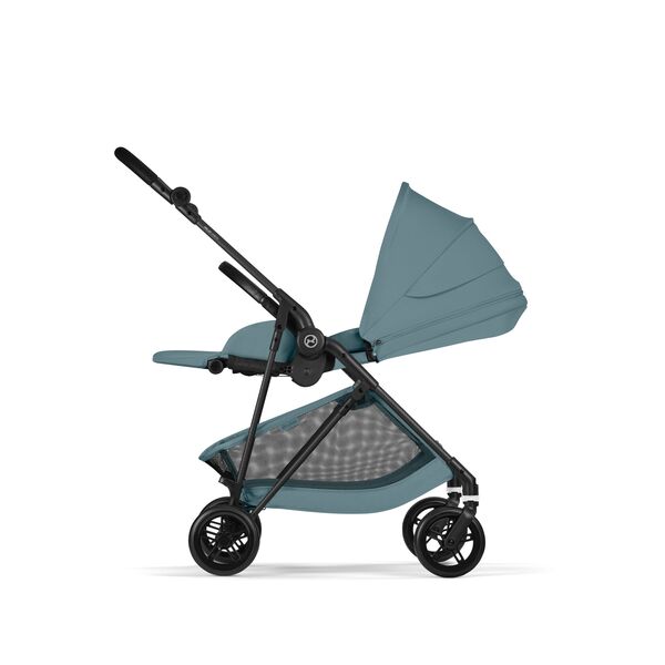 Carucior Cybex Melio Carbon 2 in 1, Stormy Blue, Culoare: Albastru