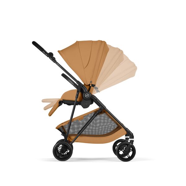 Carucior Cybex Melio Carbon B, Cinnamon Yellow, Culoare: Cognac