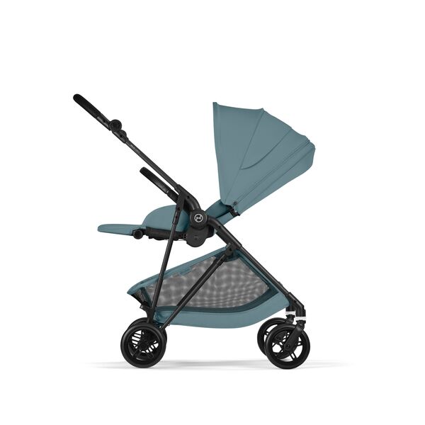 Carucior Cybex Melio Carbon 2 in 1, Stormy Blue, Culoare: Albastru