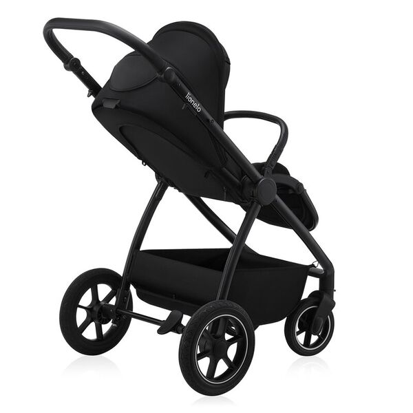 Carucior 3 in 1, Lionelo, Meril, Cu landou de dimensiune XL, Reversibil, Cu scoica auto testata ADAC, Cu accesorii, Pana la 22 kg, Conform cu EN1888-1 EN1888-2, EN1466, Bej, Culoare: Negru