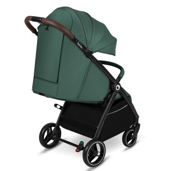 Carucior sport, Lionelo, Ingrid, Capotina impermeabila cu filtru UPF50+, Pana la 22 Kg, Spatar reglabil in 3 pozitii, Include suport pahar si plasa de tantari, Sistem pentru pliere automata, 6 luni+, Verde, Culoare: Verde