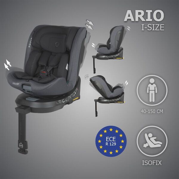 Scaun auto iSize 40-150 cm Coccolle Ario Anthracite