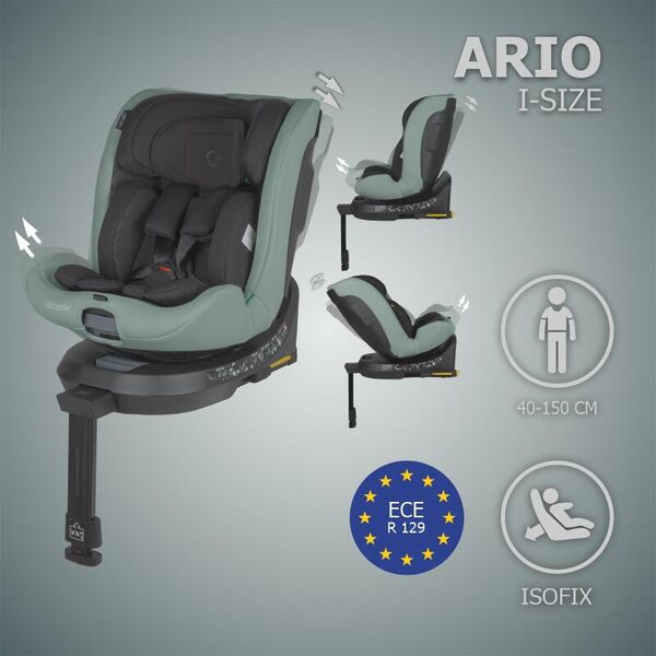 Scaun auto iSize 40-150 cm Coccolle Ario Forest Sage