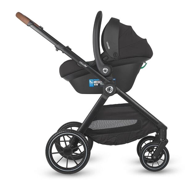 Sistem modular 3in1 Coccolle Aspen Jet Black + Scoica auto iSize Coccolle Knox Black