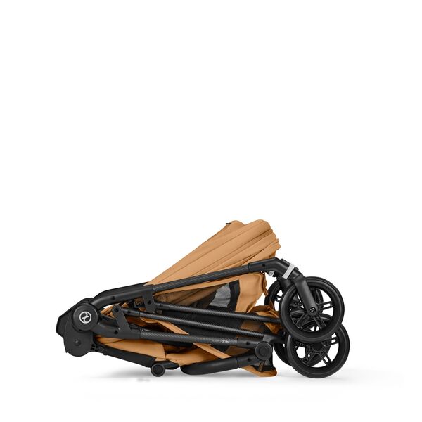 Carucior Cybex Melio Carbon 2 in 1, Cinnamon Yellow, Culoare: Cognac