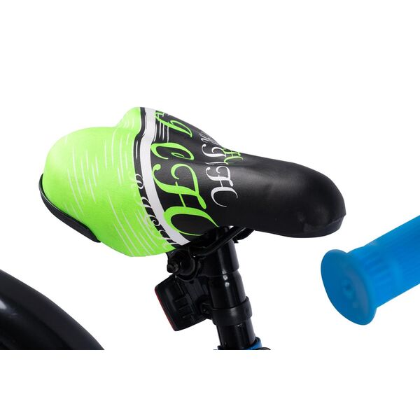 Bicicleta Copii 4-6 ani Rich R1605A 16", Albastru/Verde