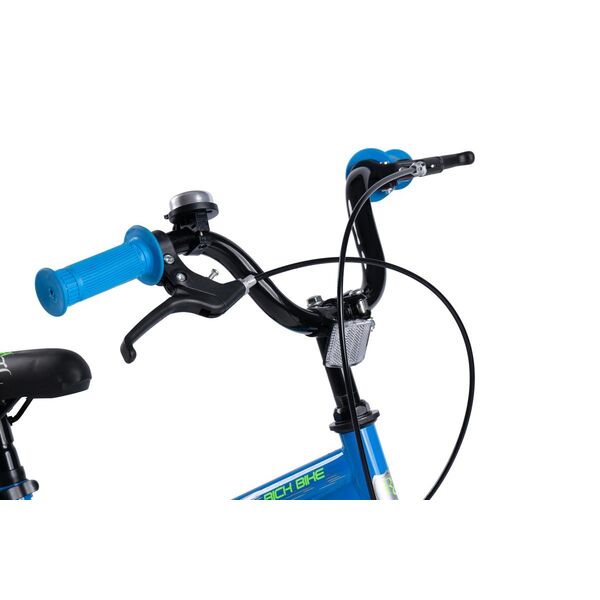 Bicicleta Copii 4-6 ani Rich R1605A 16", Albastru/Verde