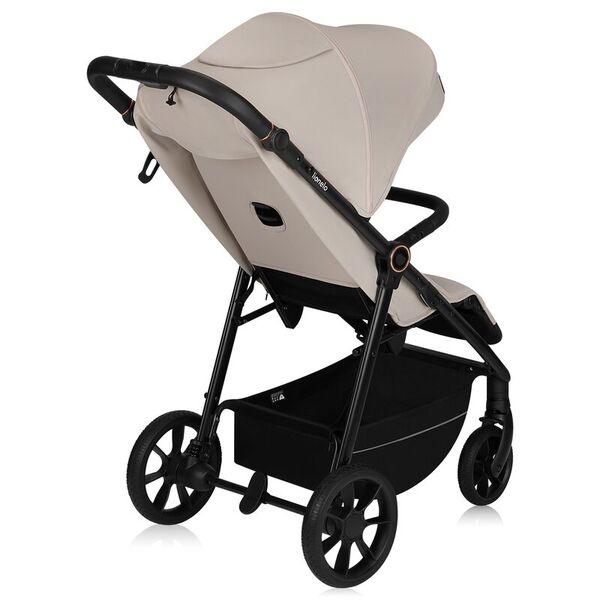 Carucior sport, Lionelo, Iva, Sustine 22 kg, 6 luni+, Capotina mare, Impermeabila, Protectie SPF 50+, 3 pozitii inclinare spatar, 8 pozitii inclinare suport picioare, 5 pozitii reglare maner, Include plasa de tantari si suport pentru biberon, Bej, Culoare: Bej