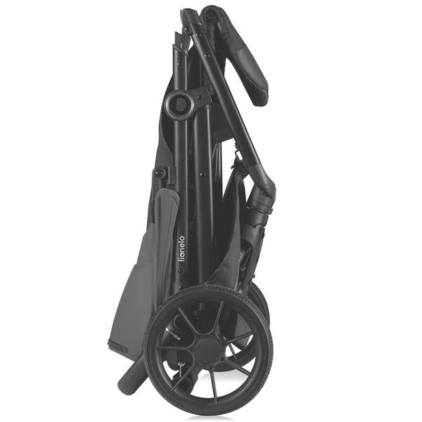 Carucior sport, Lionelo, Mira, Maner reglabil in 5 pozitii, Spatar si suport de picioare reglabile, Plasa de tantari si suport biberon incluse, Pana la 22 kg, 6 luni+, Conform cu EN1888-1, EN1888-2, Testare SGS, Gri, Culoare: Gri