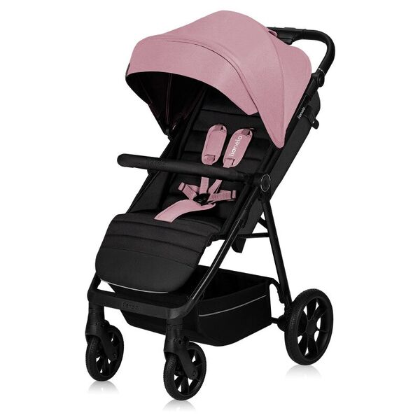 Carucior sport, Lionelo, Mira, Maner reglabil in 5 pozitii, Spatar si suport de picioare reglabile, Plasa de tantari si suport biberon incluse, Pana la 22 kg, 6 luni+, Conform cu EN1888-1, EN1888-2, Testare SGS, Roz, Culoare: Roz
