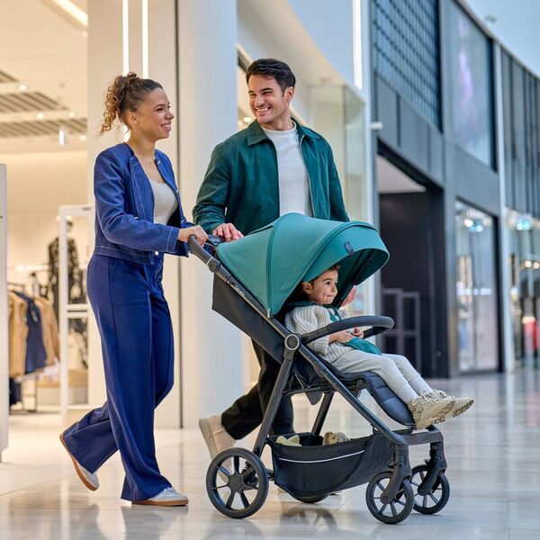 Carucior sport, Lionelo, Mira, Maner reglabil in 5 pozitii, Spatar si suport de picioare reglabile, Plasa de tantari si suport biberon incluse, Pana la 22 kg, 6 luni+, Conform cu EN1888-1, EN1888-2, Testare SGS, Verde, Culoare: Verde