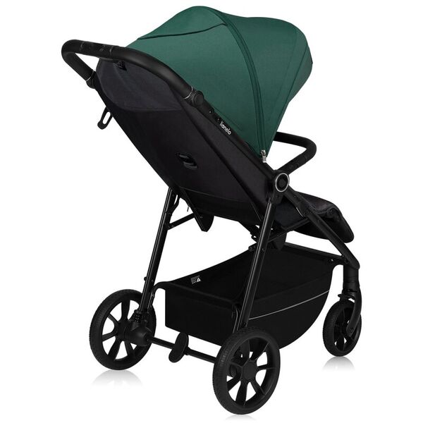 Carucior sport, Lionelo, Mira, Maner reglabil in 5 pozitii, Spatar si suport de picioare reglabile, Plasa de tantari si suport biberon incluse, Pana la 22 kg, 6 luni+, Conform cu EN1888-1, EN1888-2, Testare SGS, Verde, Culoare: Verde