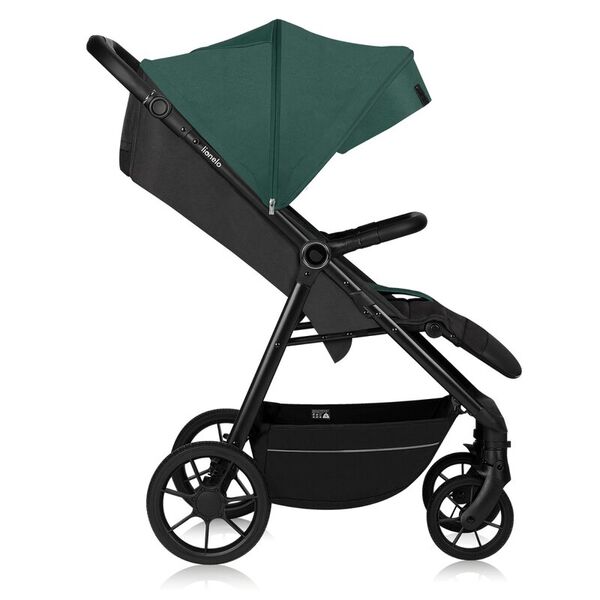 Carucior sport, Lionelo, Mira, Maner reglabil in 5 pozitii, Spatar si suport de picioare reglabile, Plasa de tantari si suport biberon incluse, Pana la 22 kg, 6 luni+, Conform cu EN1888-1, EN1888-2, Testare SGS, Verde, Culoare: Verde