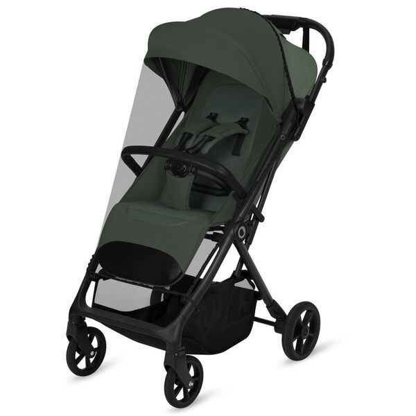 Carucior sport, Lionelo, Tansi, Pliere automata, Ultracompact, Manevrare cu o mana, Roti cu tehnologie GravelTech, Spatar si suport picioare reglabile, 6-48 luni, Sustine 22 kg, Verde, Culoare: Verde
