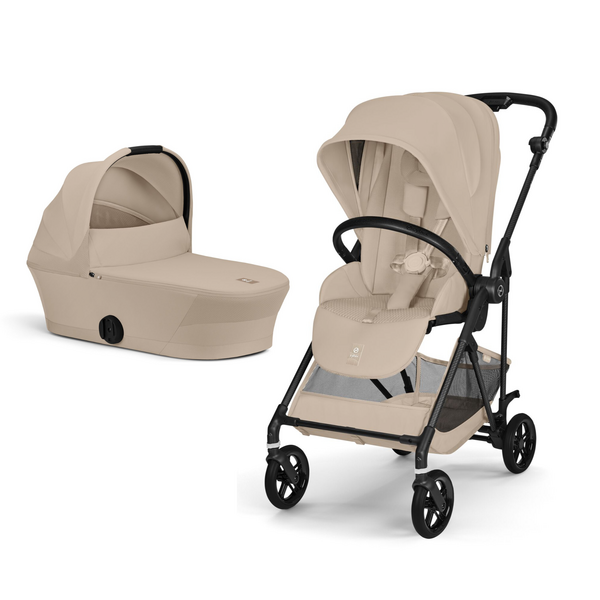 Carucior Cybex Melio Carbon 2 in 1, Almond Beige, Culoare: Bej