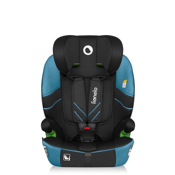 Scaun auto i-Size, Lionelo, Levi Fix, 76 - 150 cm, 1/2/3, ISOFIX + Top Tether, Tetiera reglabila in 10 pozitii, Insertie ergonomica Dri-Seat, Tapiterie lavabila, Testat la impact, Baza lata, Cotiere practice, Conform cu R129, Albastru, Culoare: Albastru