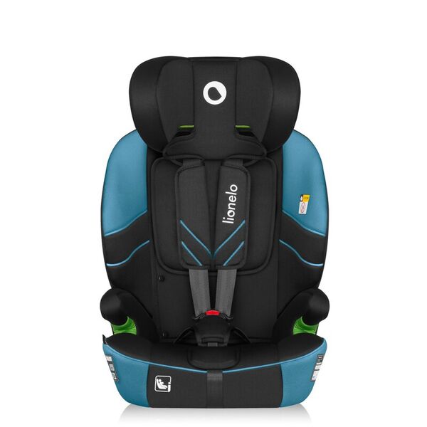 Scaun auto i-Size, Lionelo, Levi Fix, 76 - 150 cm, 1/2/3, ISOFIX + Top Tether, Tetiera reglabila in 10 pozitii, Insertie ergonomica Dri-Seat, Tapiterie lavabila, Testat la impact, Baza lata, Cotiere practice, Conform cu R129, Albastru, Culoare: Albastru